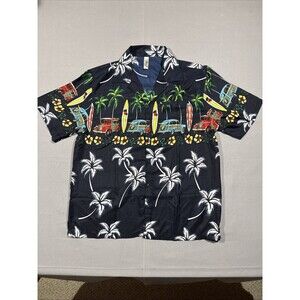 India Boutique Hawaiian Floral Old Cars Surfing XL Shirt